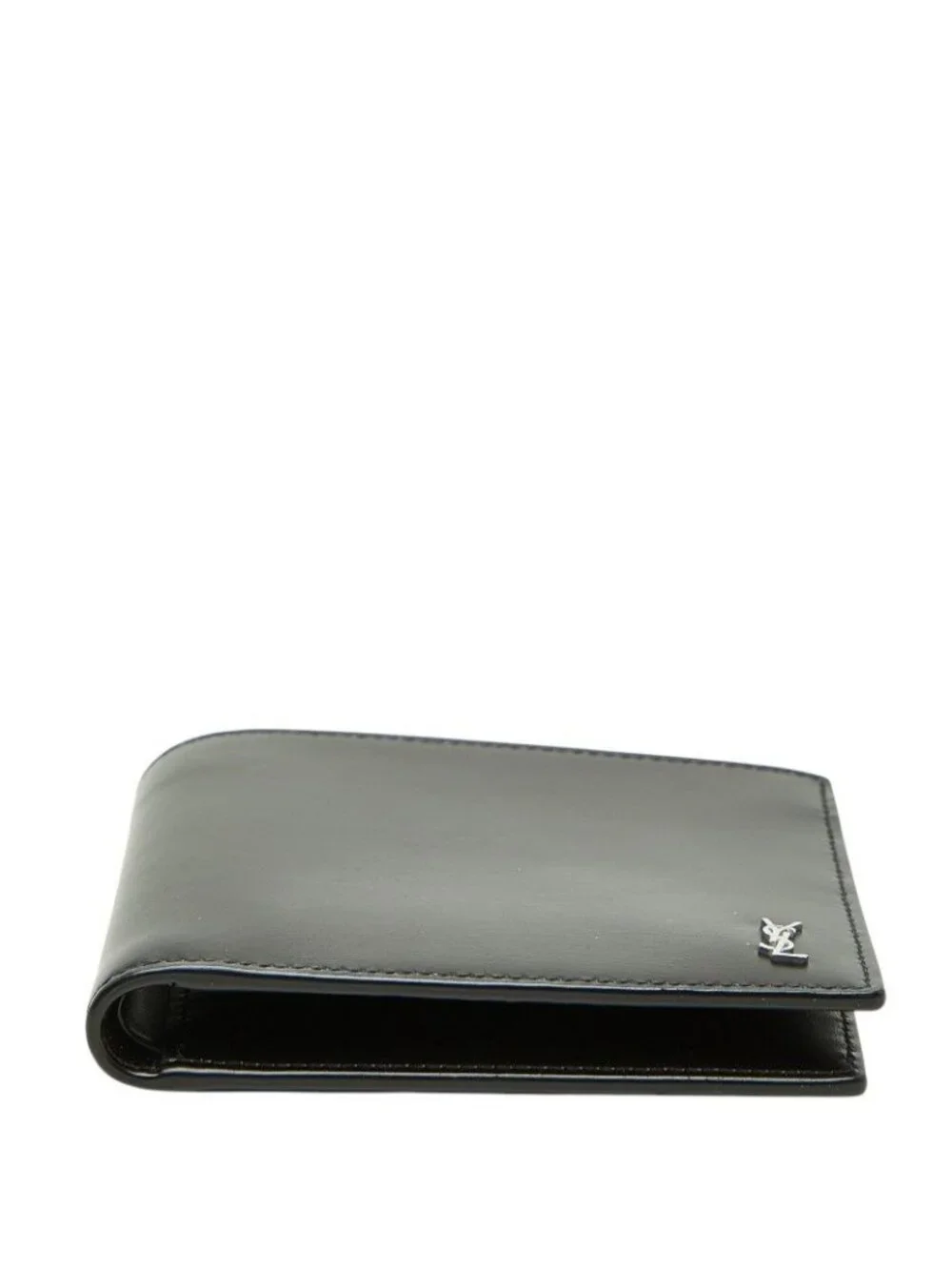 ★SOLD★ Saint Laurent Tiny Cassandra YSL Logo Bifold Wallet Black Leather - Picture 3 of 10
